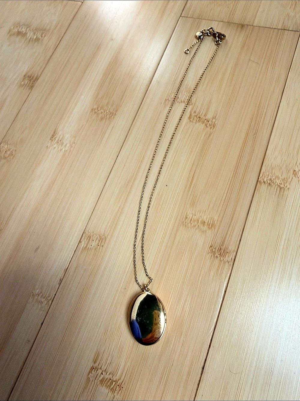 Gold Multicolor Locket Pendant Necklace Like New